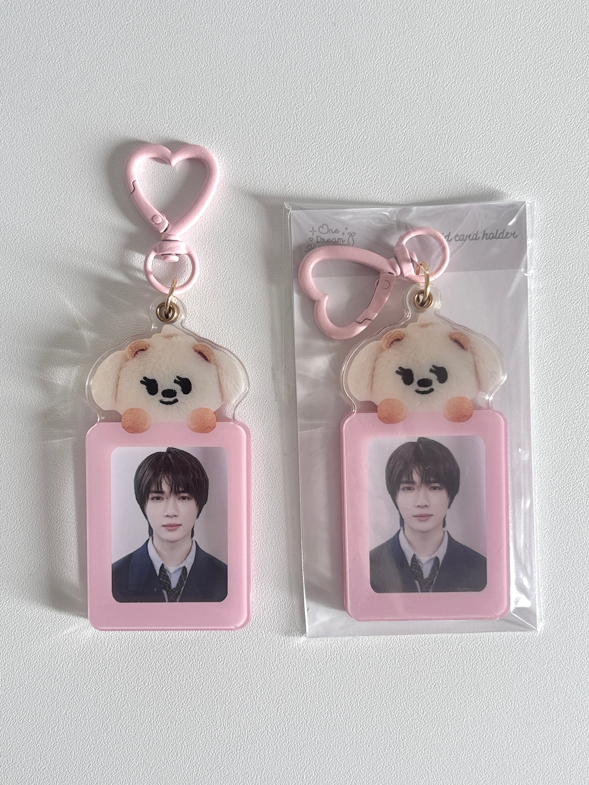 Mini ID photo holder keyring