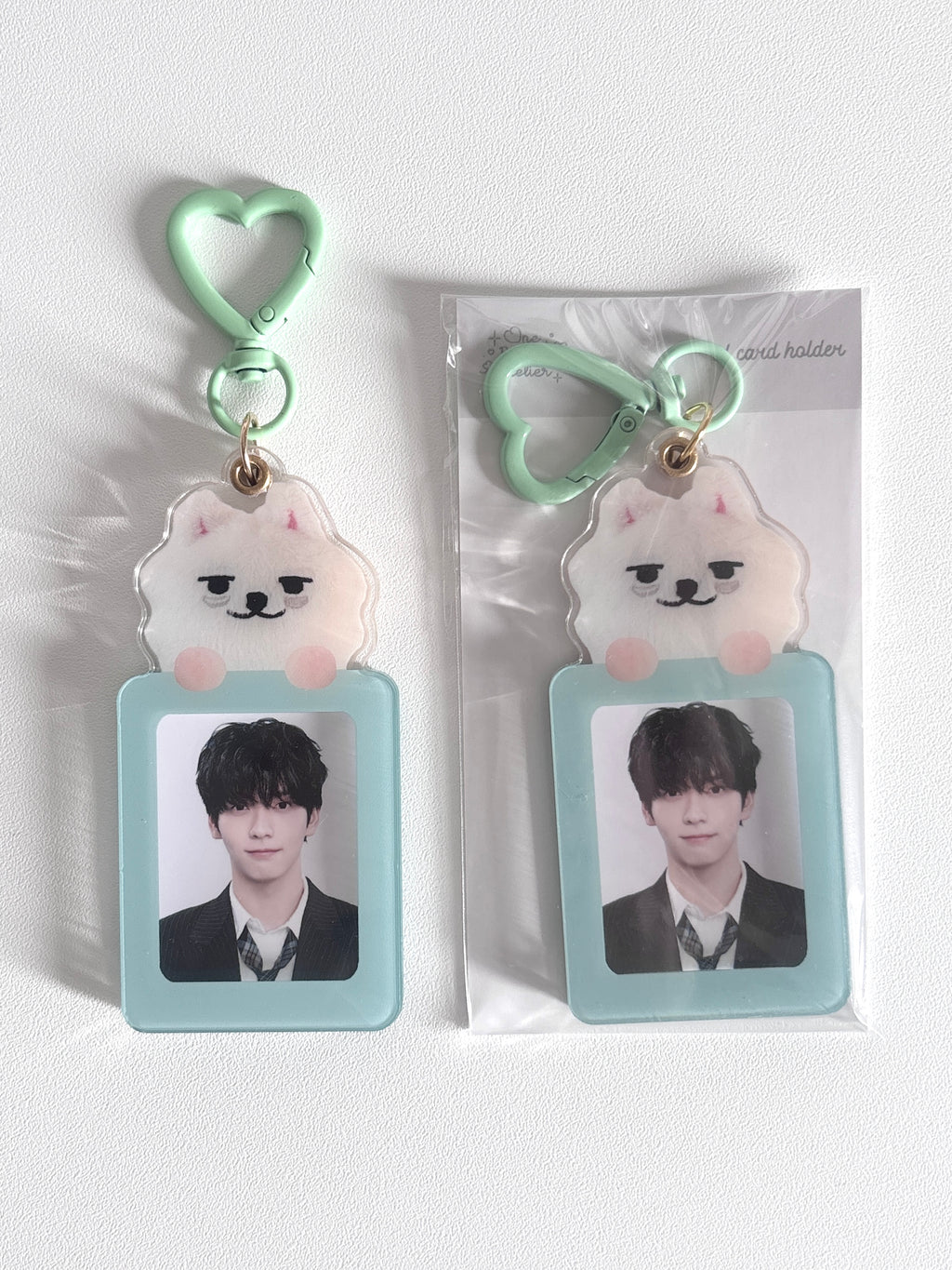 Mini ID photo holder keyring