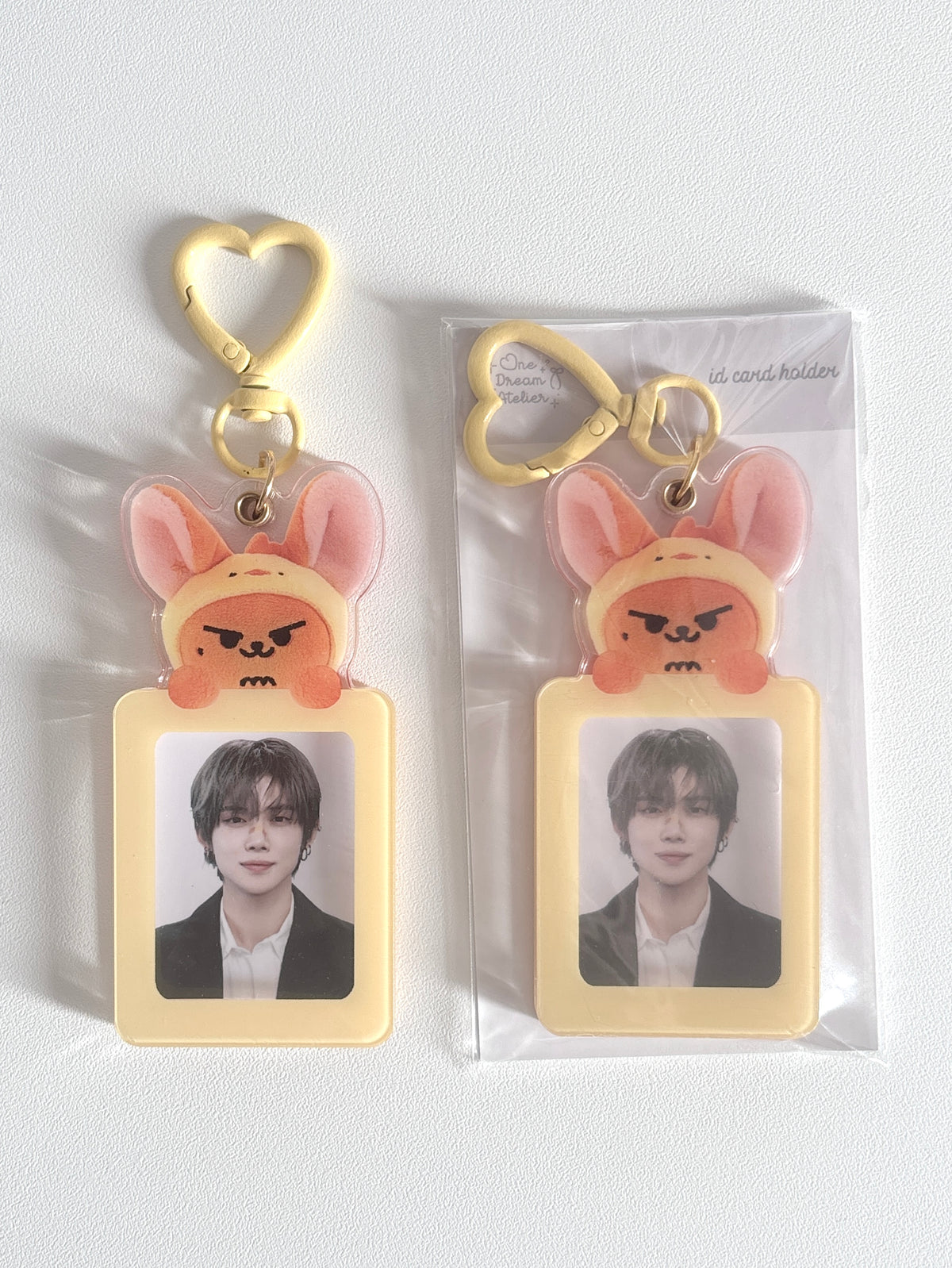 Mini ID photo holder keyring