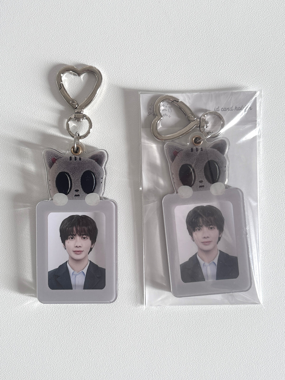 Mini ID photo holder keyring