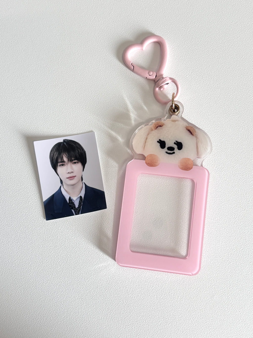Mini ID photo holder keyring