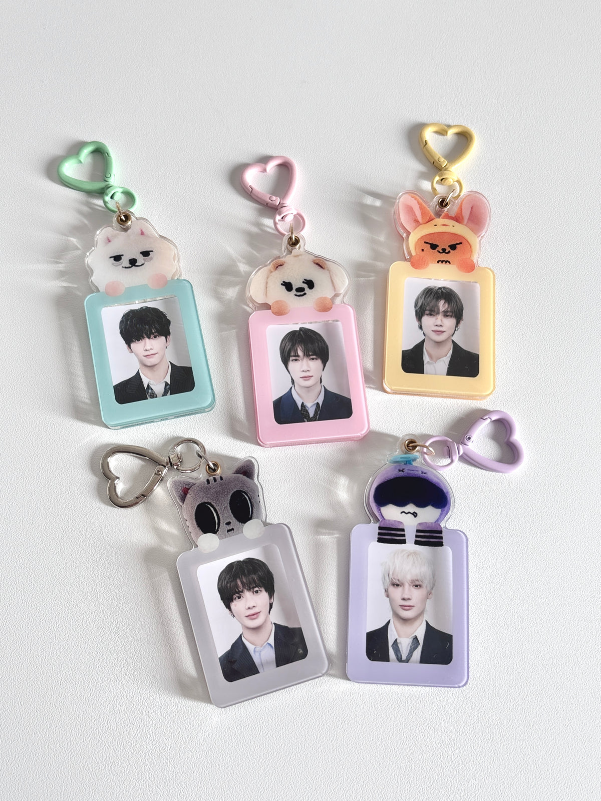 Mini ID photo holder keyring